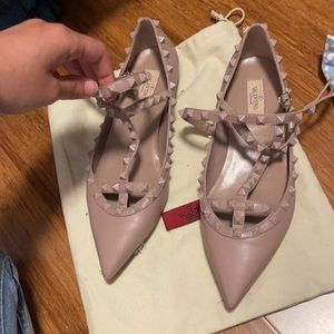 Valentino Rockstud Caged Flats